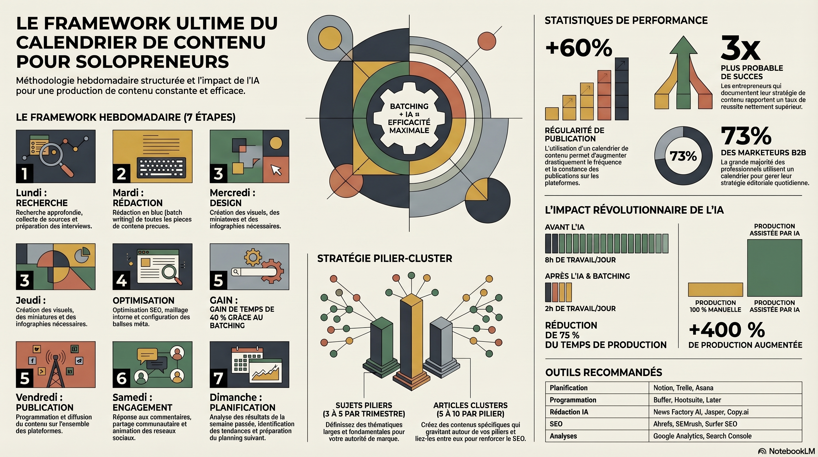 Le Cadre du Calendrier de Contenu pour Solo-entrepreneurs