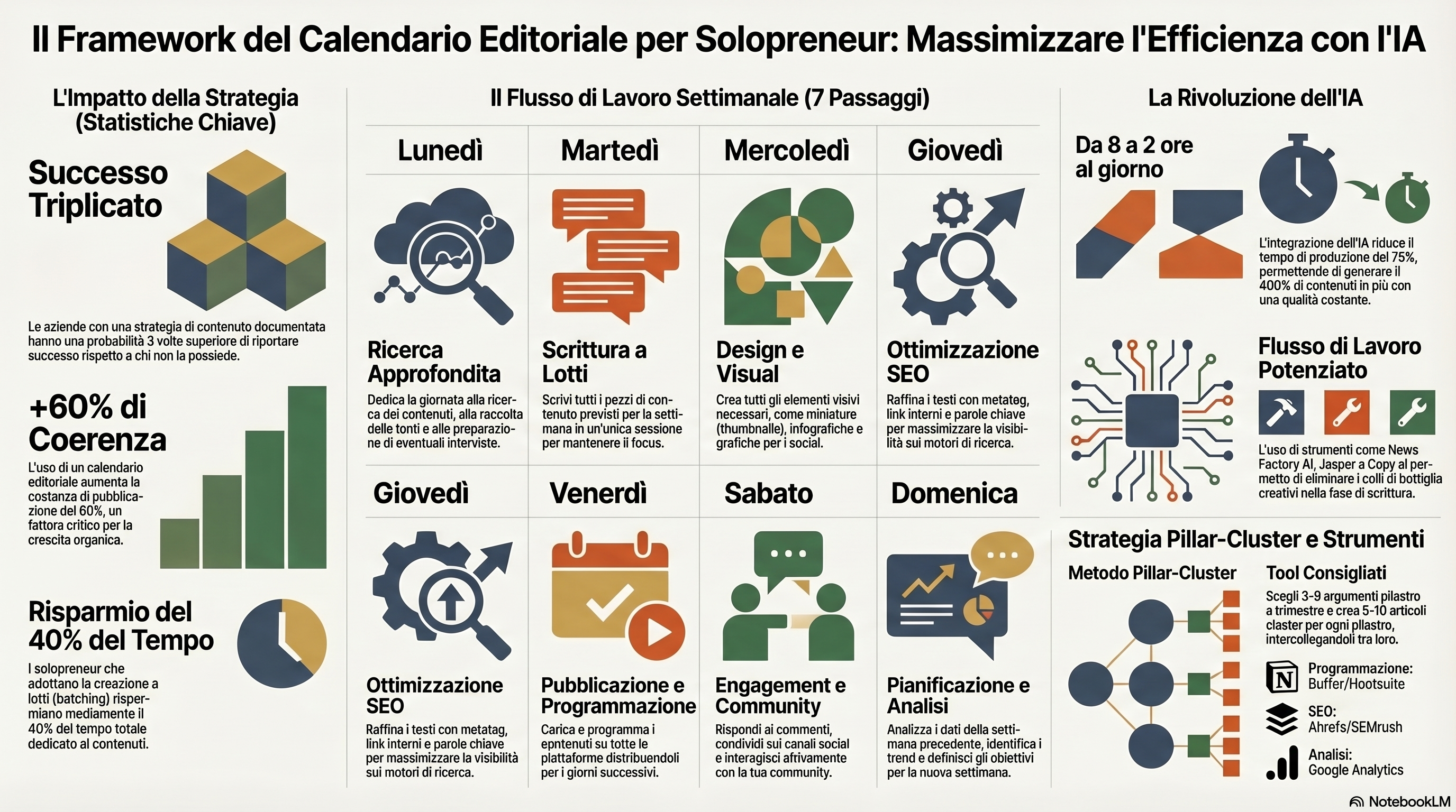 Il Framework del Calendario dei Contenuti per Imprenditori Solo