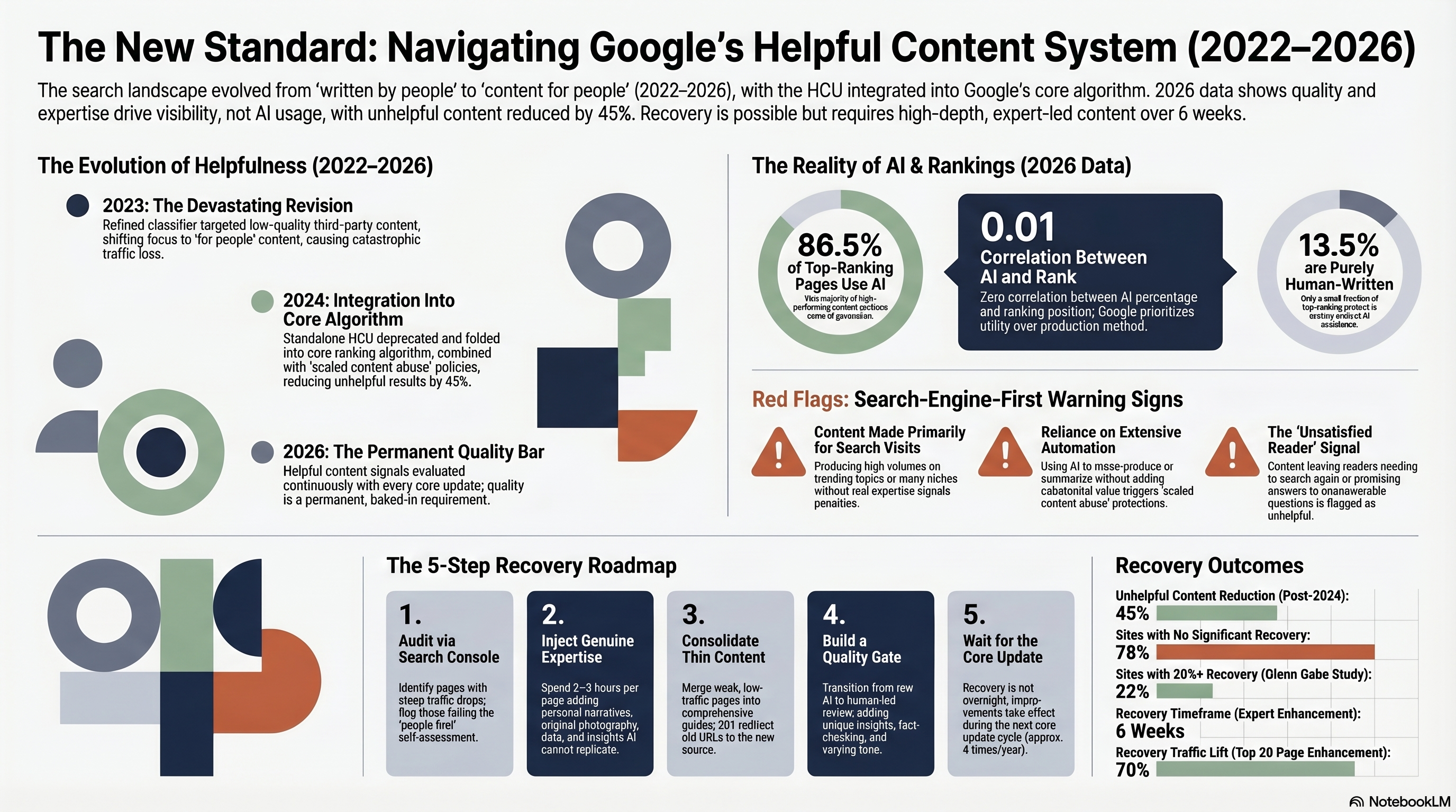 Google Helpful Content Update — Infografik-Uebersicht