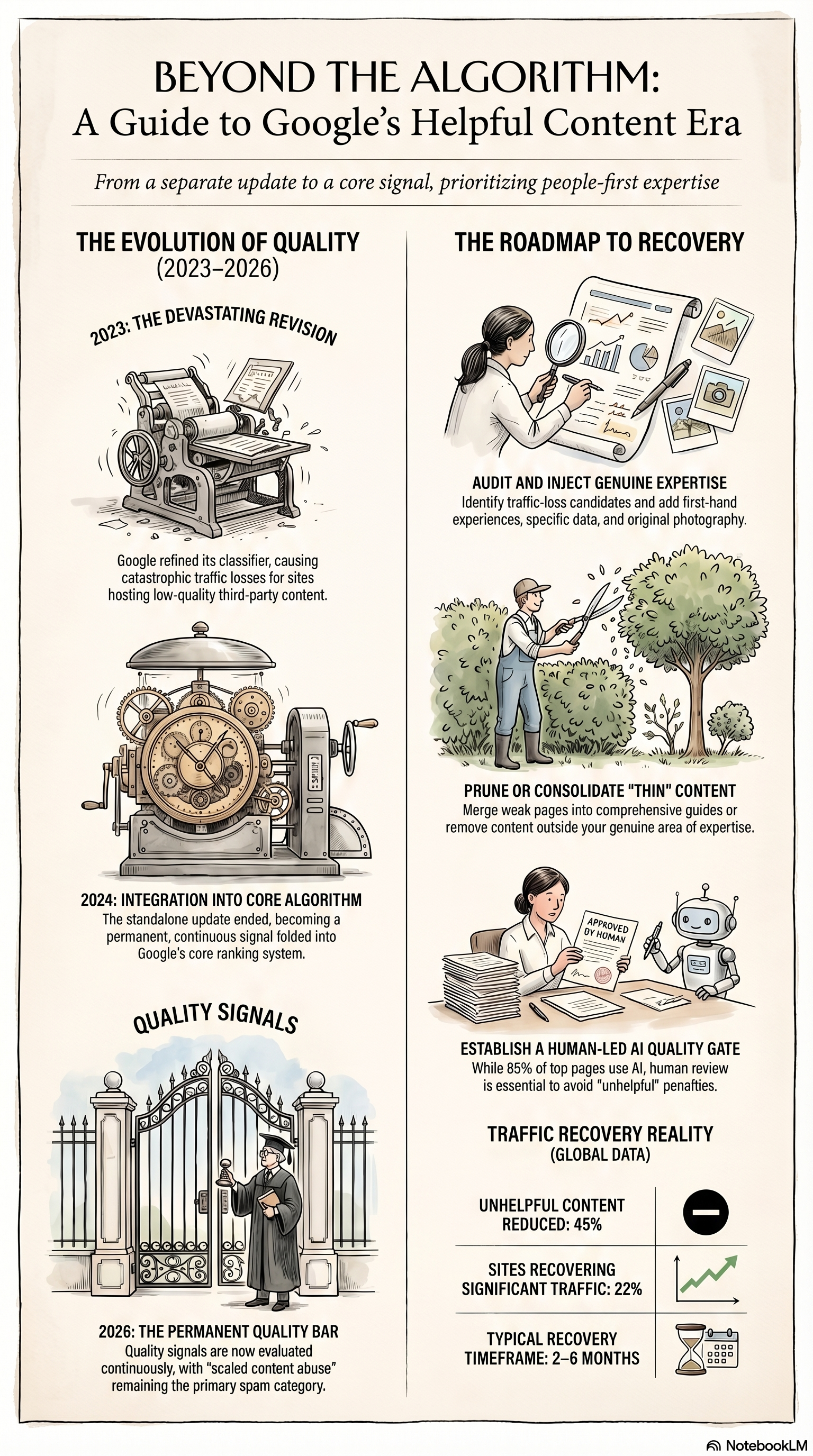 Helpful Content Selbstbewertungs-Checkliste — Infografik