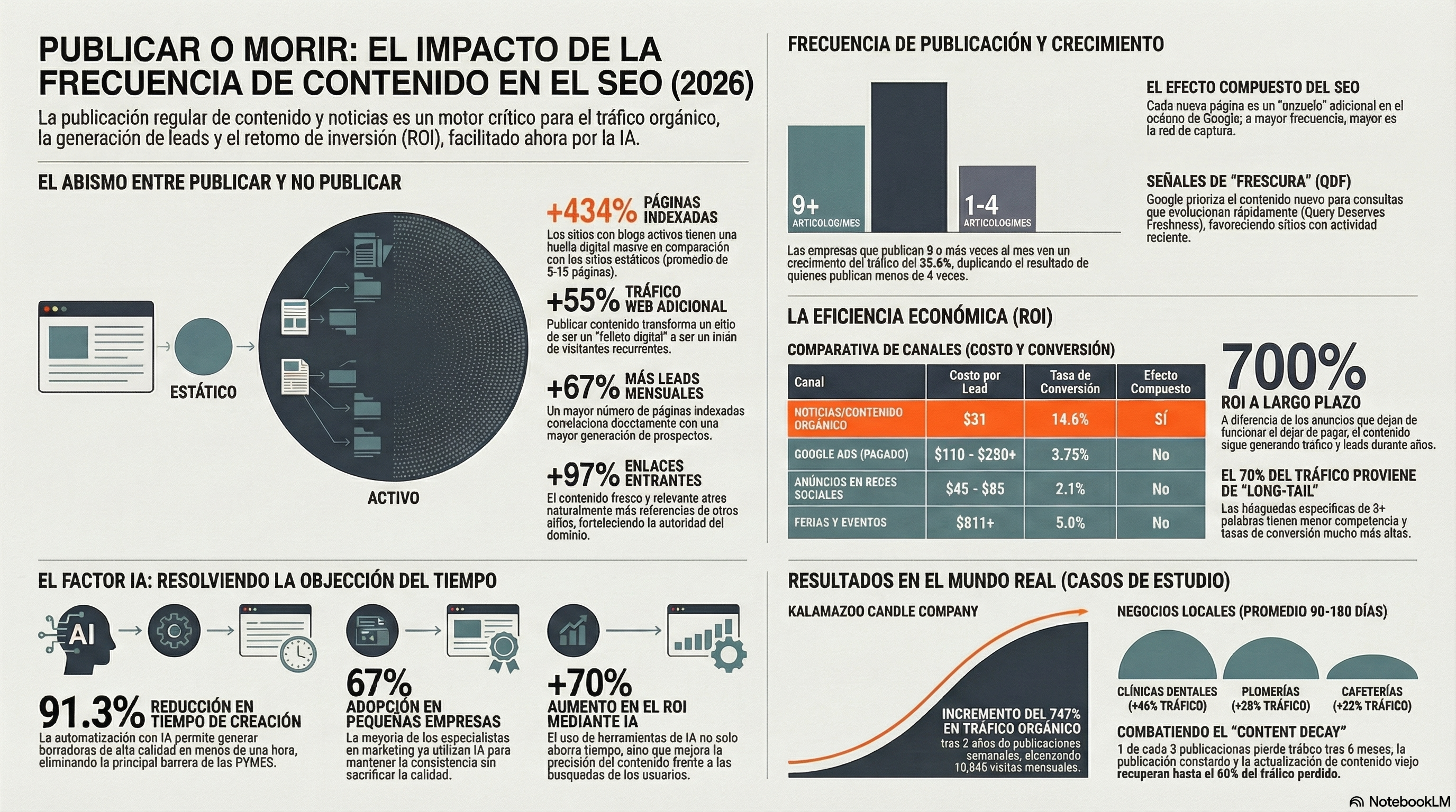 Infografía: El impacto del SEO de la publicación regular de noticias en sitios web de pequeñas empresas — estadísticas y datos clave
