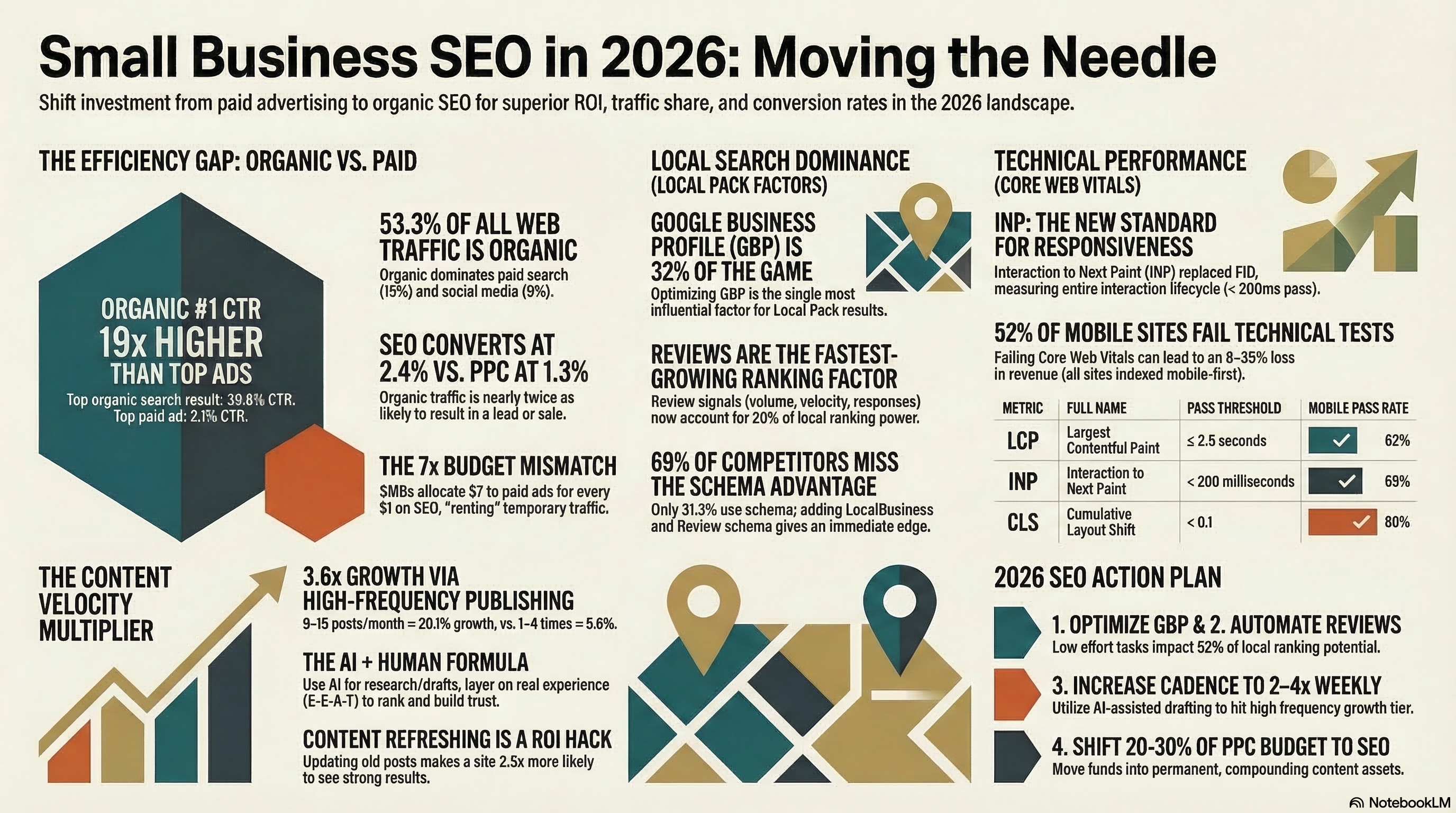 Small Business SEO 2026 — Key Statistics and Strategies Infographic