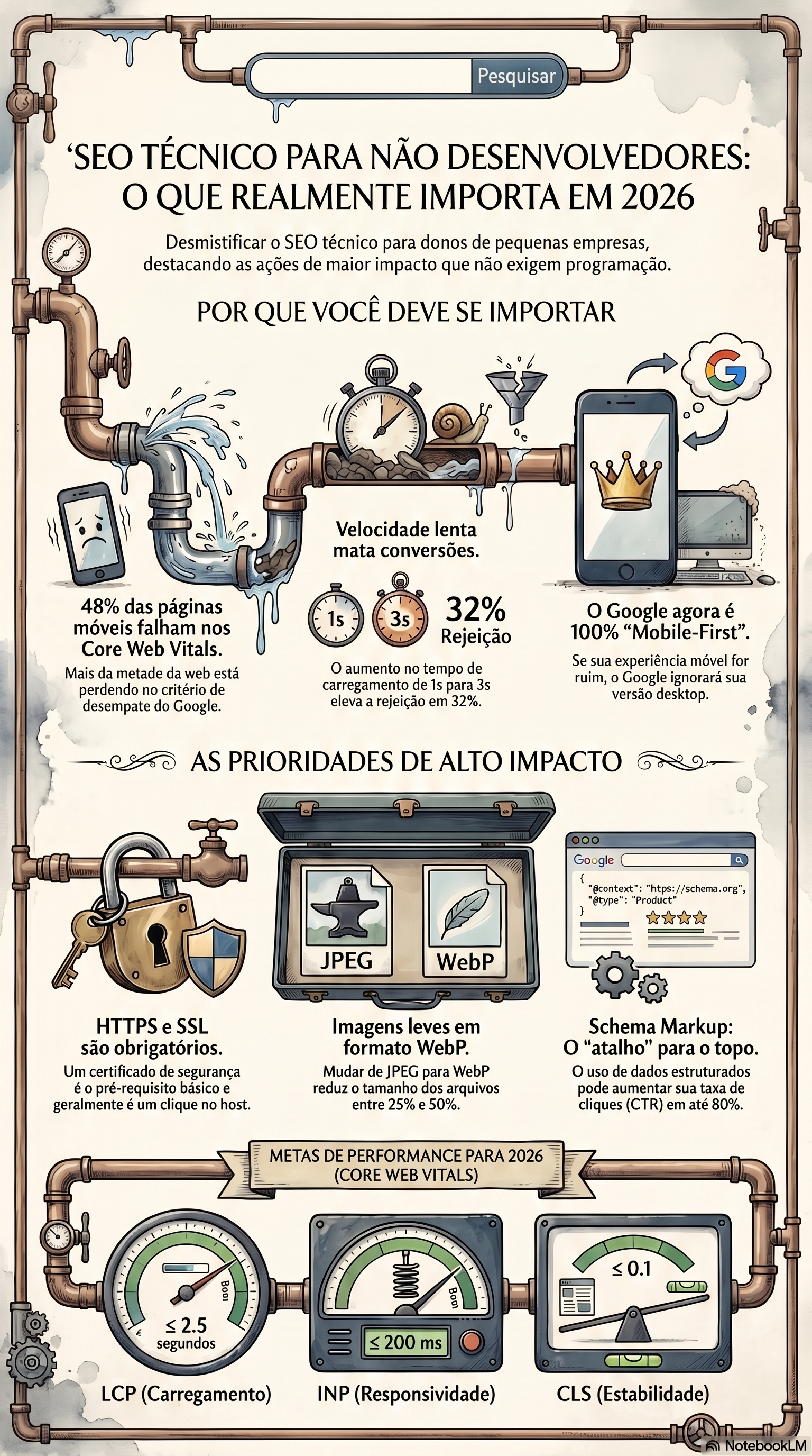 SEO Técnico — Core Web Vitals e fundamentos mobile-first