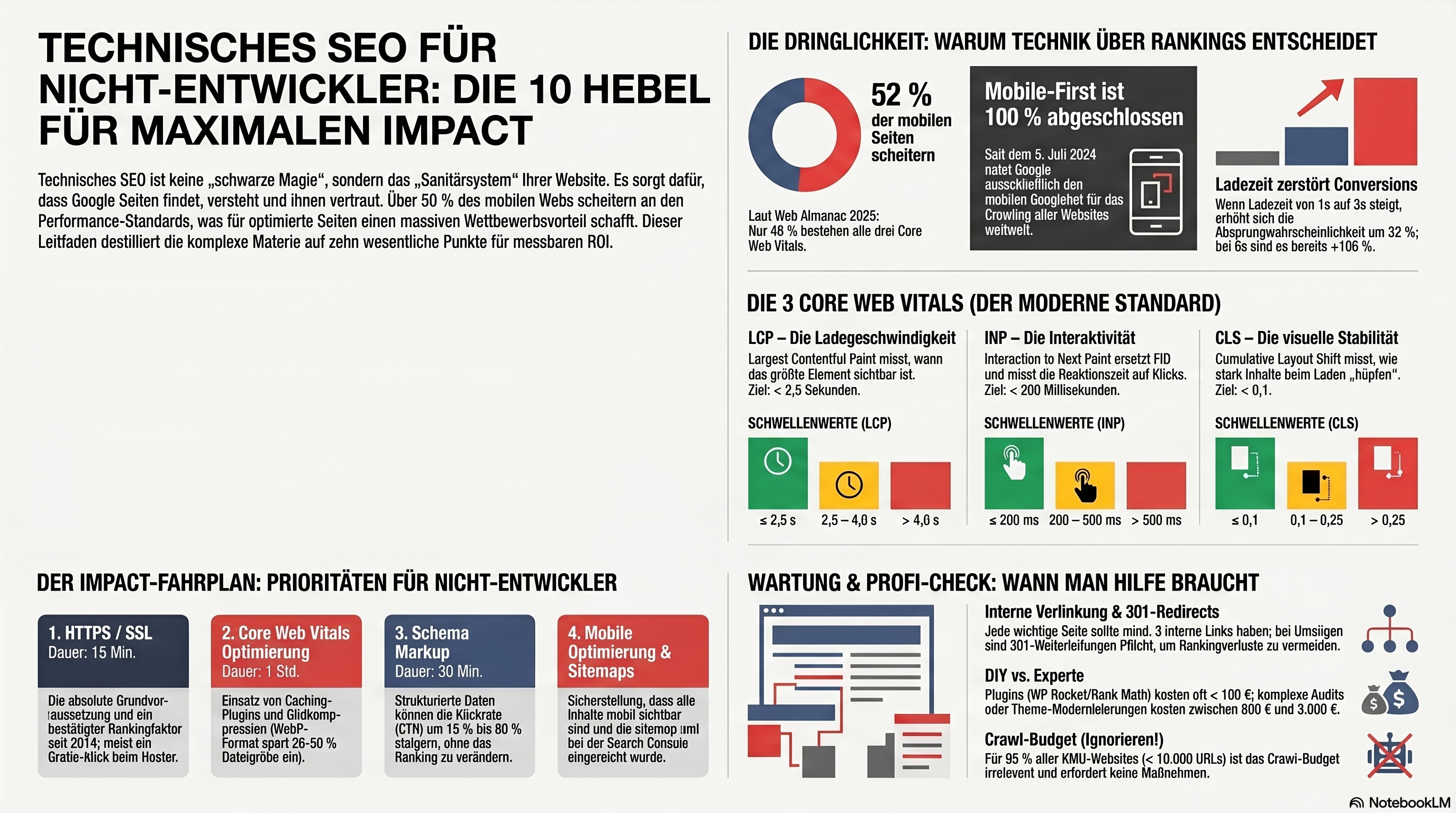 Technisches SEO für Nicht-Entwickler — Visuelle Zusammenfassung