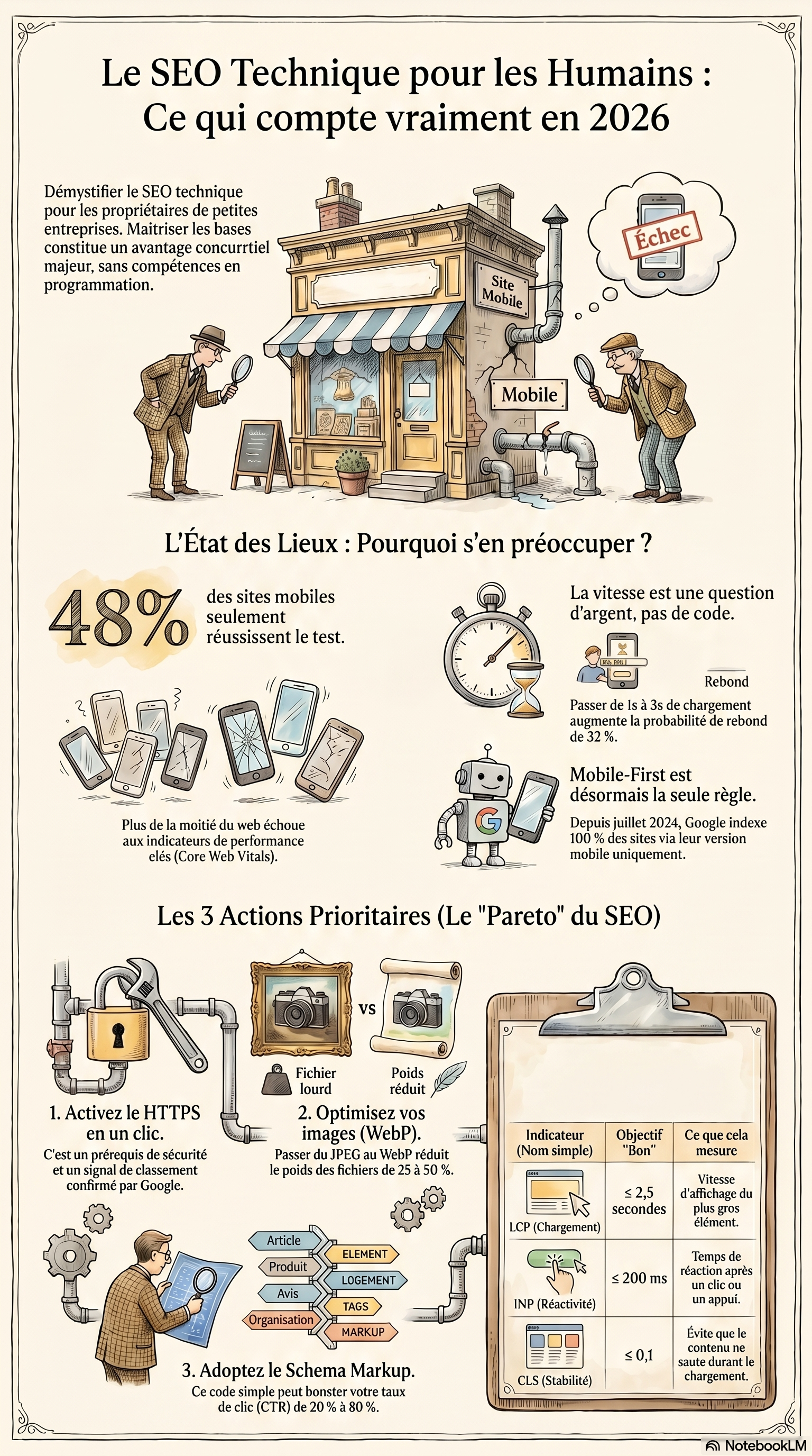 SEO Technique pour Non-Développeurs — Résumé Visuel