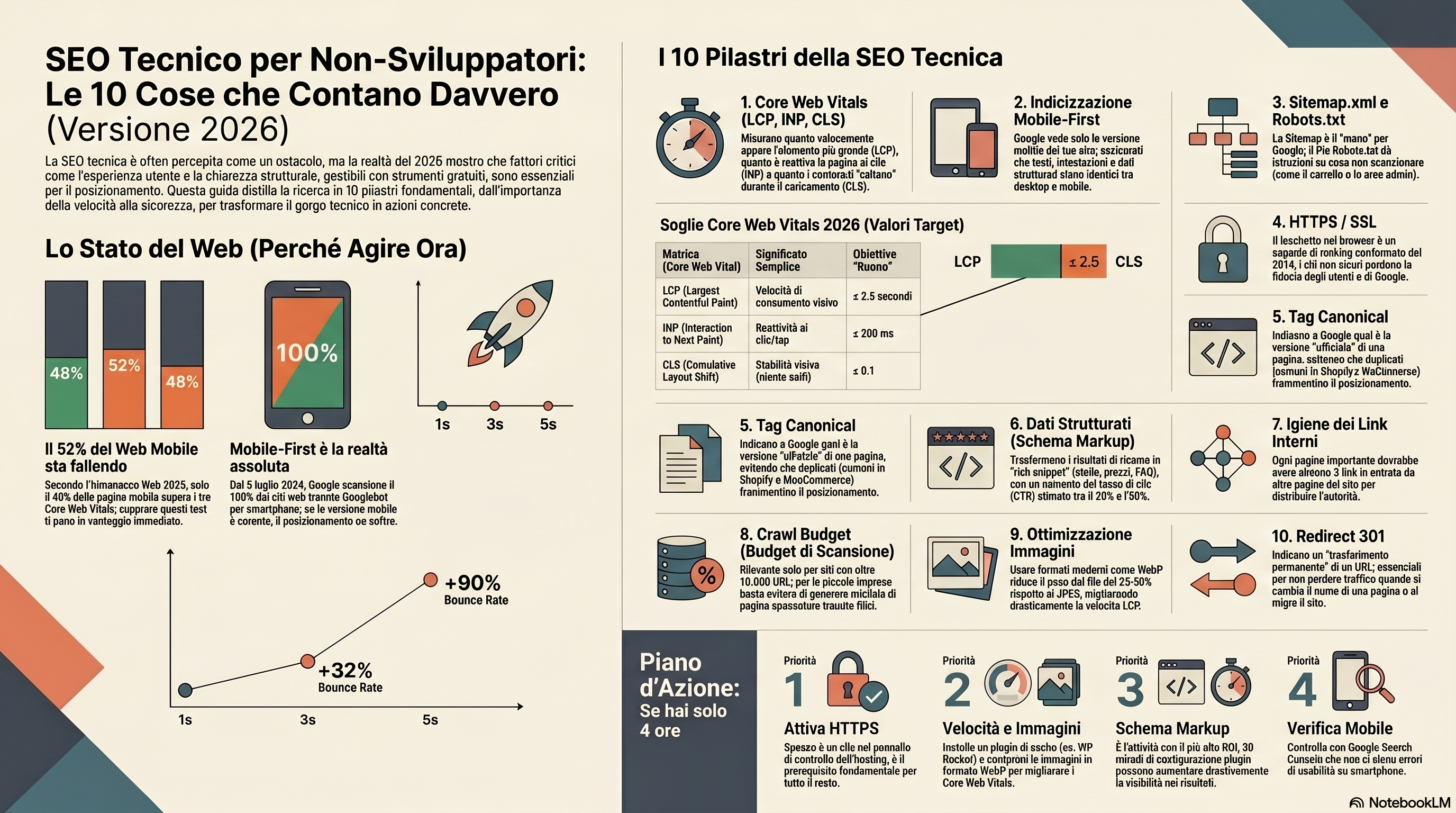 SEO Tecnico per Non Sviluppatori — Riepilogo Visivo