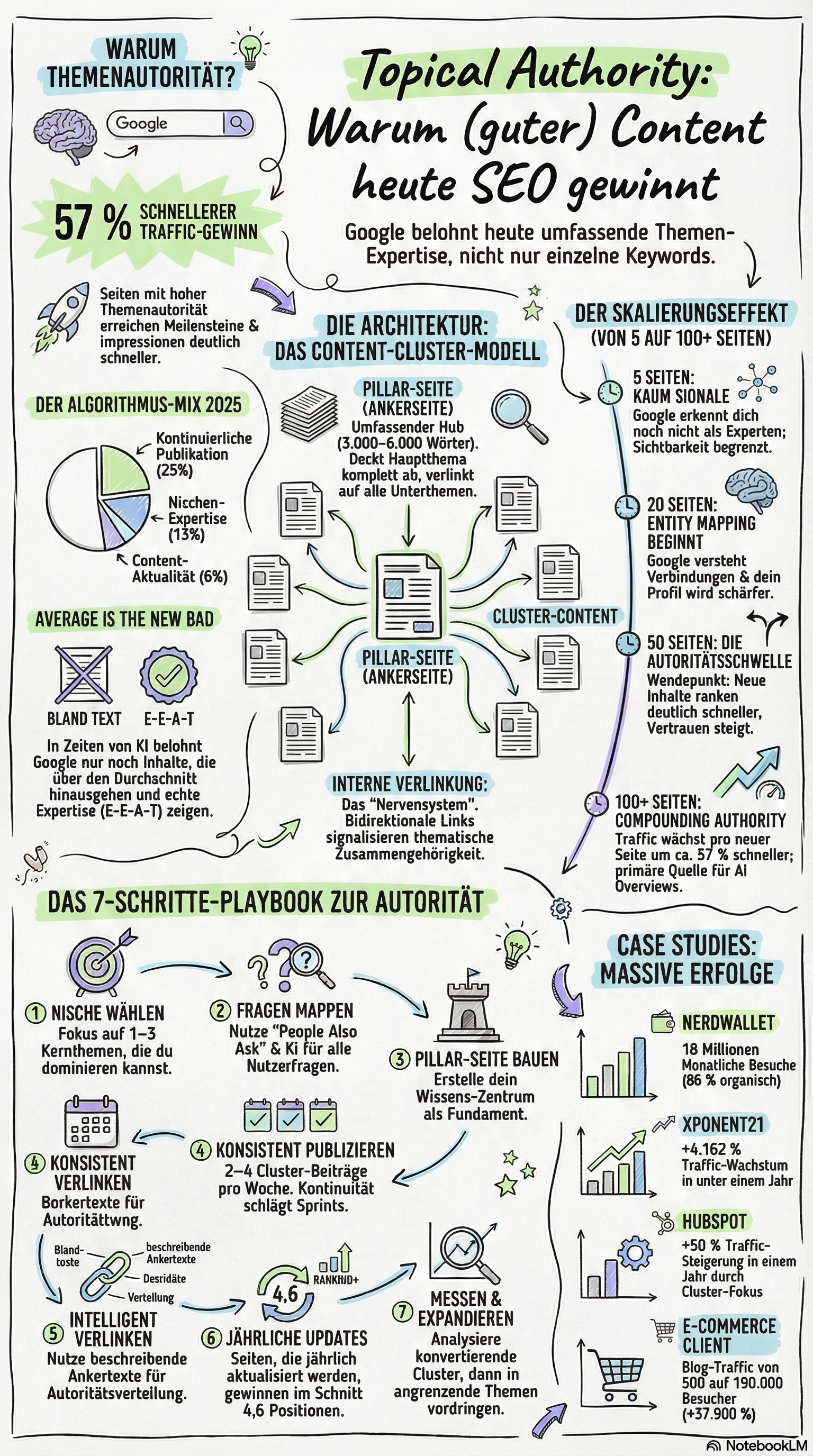 Topische Autorität Aufbauen — Der Skalierungseffekt von 5 auf 50+ Seiten
