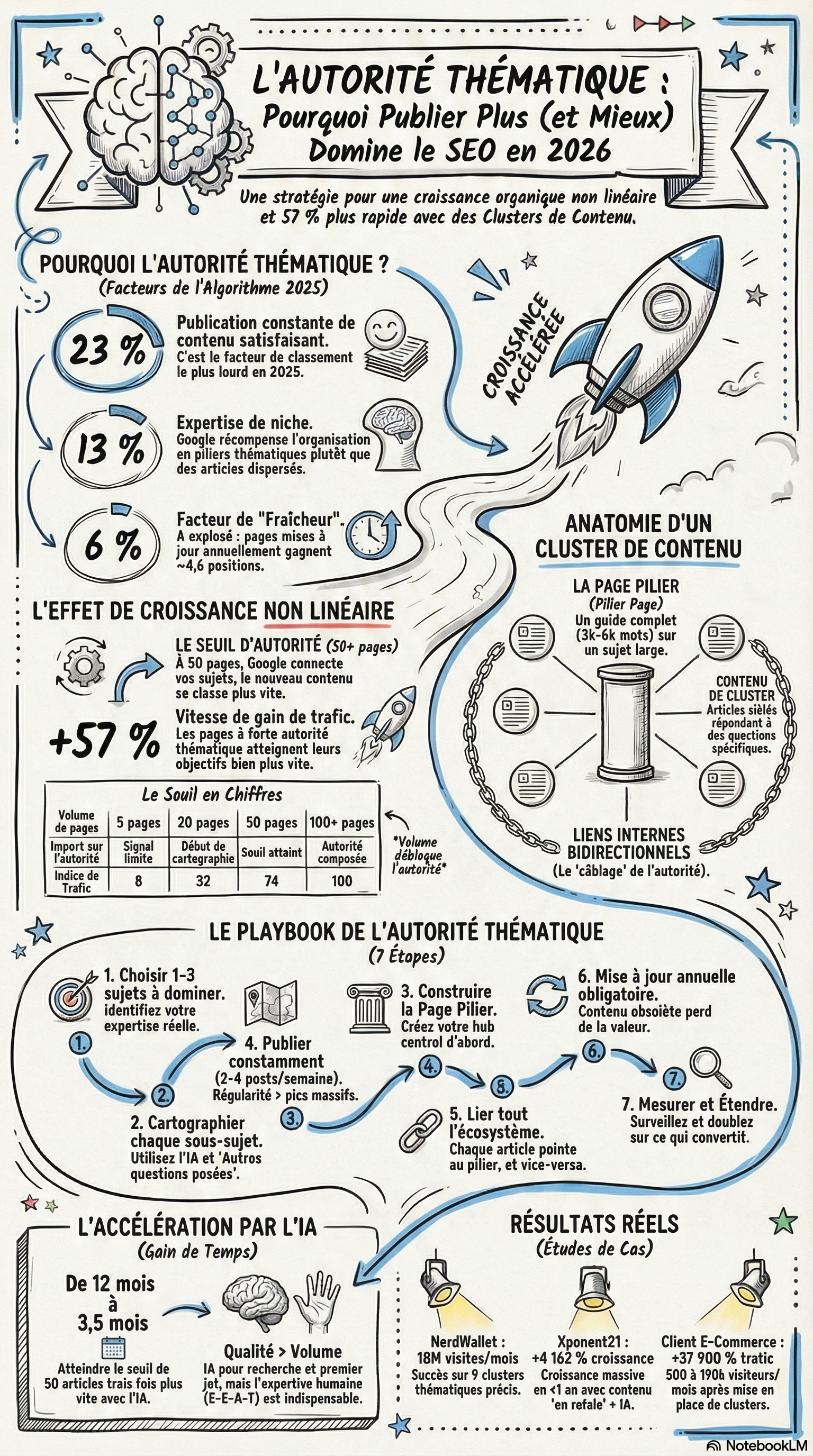 Construire l'Autorité Thématique — L'Effet de Mise à l'Échelle de 5 à 50+ Pages