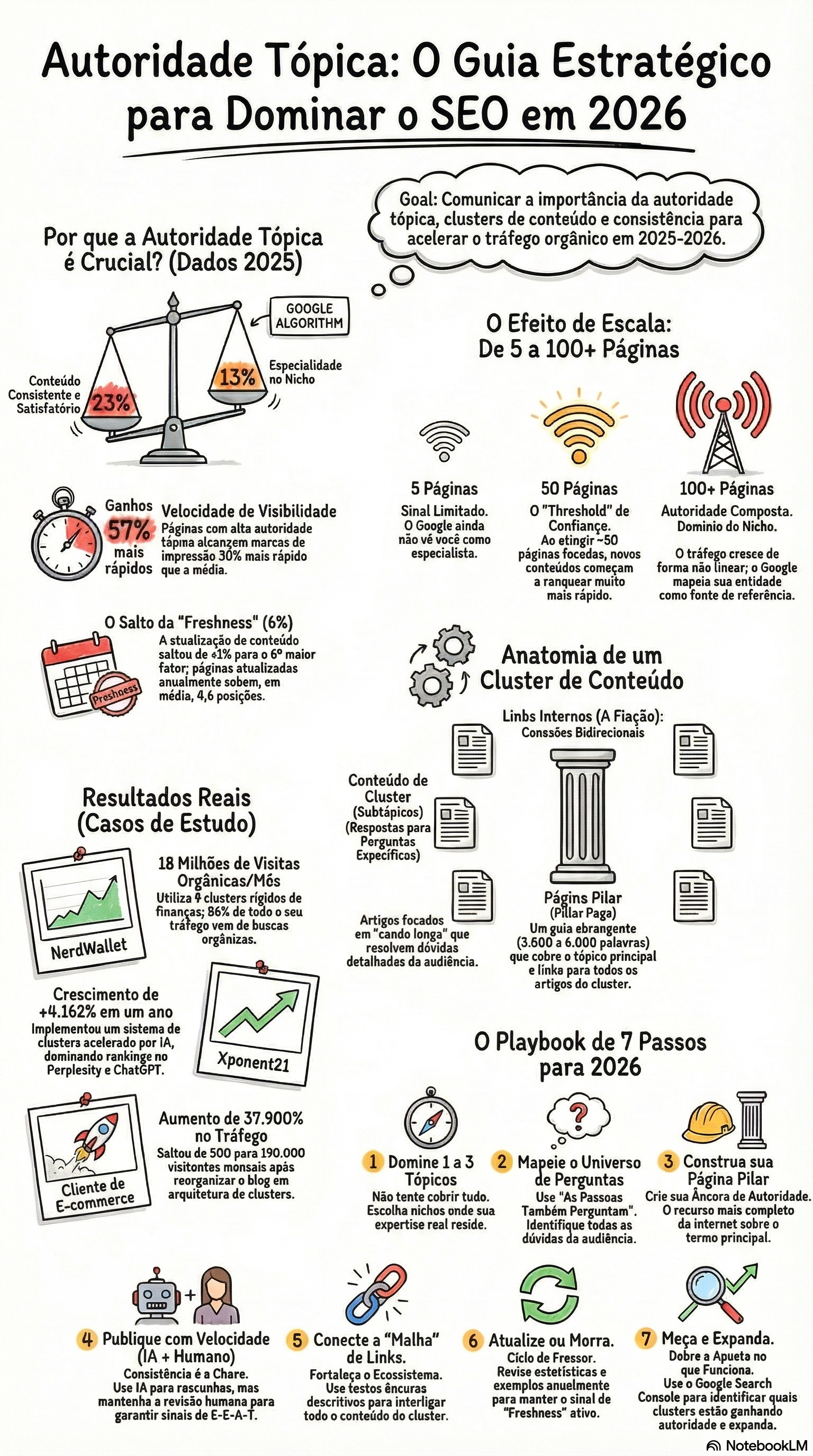 Construindo Autoridade Temática — O Efeito de Escala de 5 a 50+ Páginas