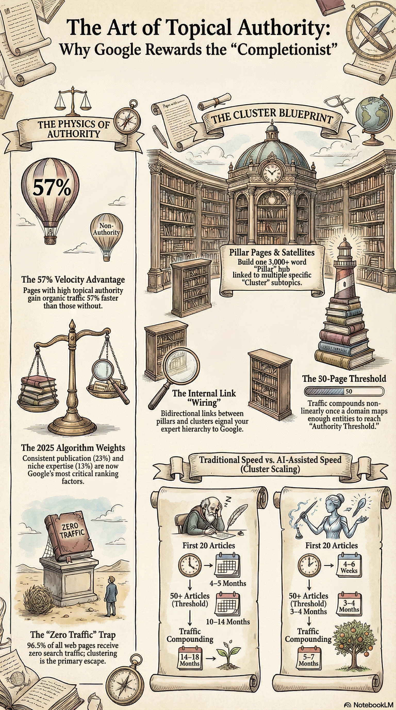 Building Topical Authority — The Scaling Effect from 5 to 50+ Pages